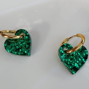 Boucles d'oreilles Juliette paillettes vertes