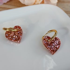 Boucles d'oreilles Juliette rose pétillant