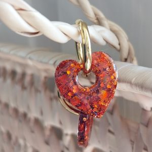 Boucles d'oreilles Adèle paillettes oranges