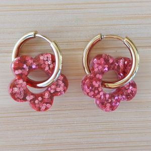 Boucles d'oreilles Elodie - Rose saumon