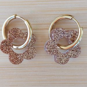 Boucles d'oreilles Elodie - Champagne doré