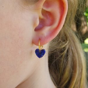 Boucles d'oreilles Violette - Bleu électrique