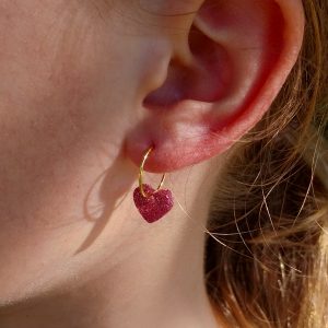 Boucles d'oreilles Violette- rose