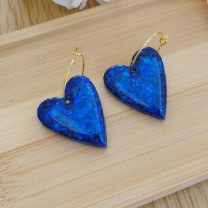 Boucles d'oreilles Constance - Bleu électrique