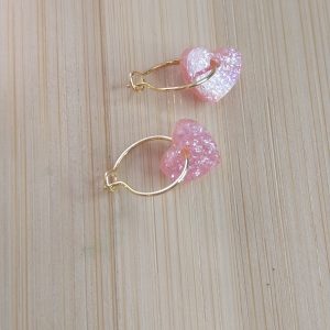 Boucles d'oreilles Violette - Bubble gum