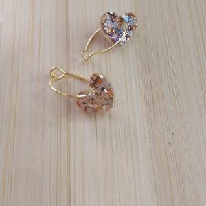 Boucles d'oreilles Violette - Doré étincelant