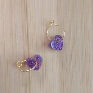 Boucles d'oreilles Violette - Violet