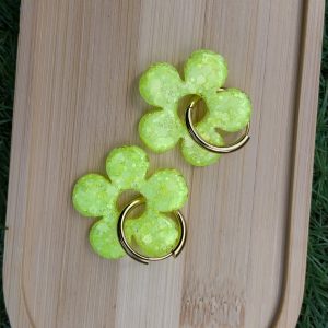 Boucles d'oreilles Laure - Jaune Fluo -