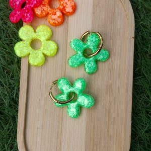 Boucles d'oreilles Florence - Vert fluo-