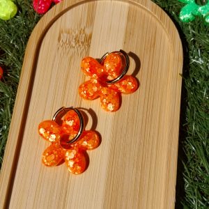 Boucles d'oreilles Florence - Orange fluo -