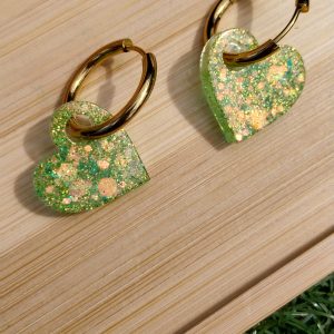 Boucles d'oreilles Juliette - Vert lemon