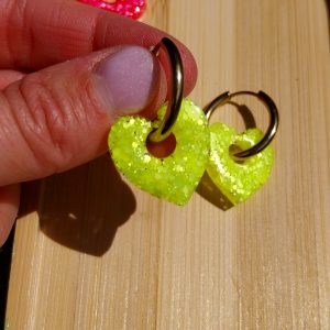 Boucles d'oreilles Adèle - Jaune fluo