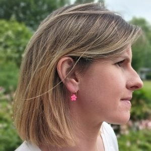 Boucles d'oreilles Rose - Rose fluo -