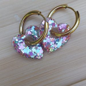 Boucles d'oreilles Adèle - Diamant parme -