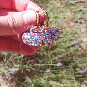 Boucles d'oreilles Juliette - Diamant parme -