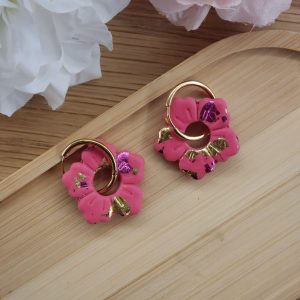 Suzanne - Fuchsia feuilles or et rose