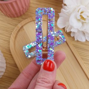 Barrette - Bleu-Lilas