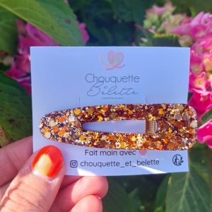 Barrette - Orange cuivré