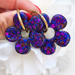 Laure - Paillettes violet et rose